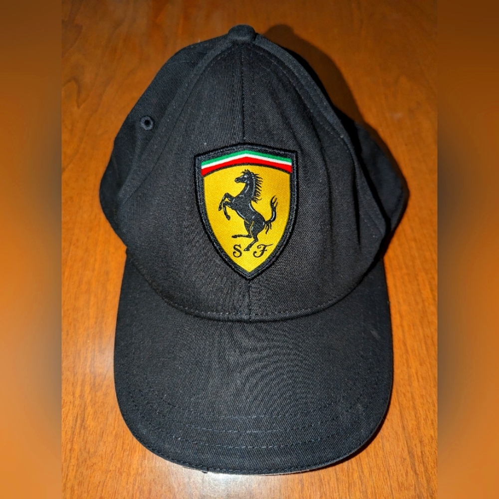Official Ferrari Baseball Cap Hat Scuderia Ferrari Black One Size
